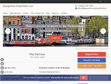Tablet Screenshot of immigration-netherlands.com